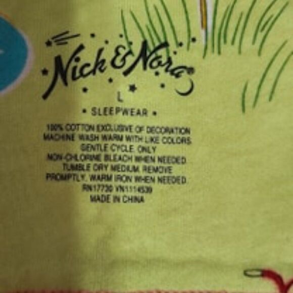 Flamingo Pajamas Nick & Nora Y2k 2000 Size Large - Picture 7 of 15